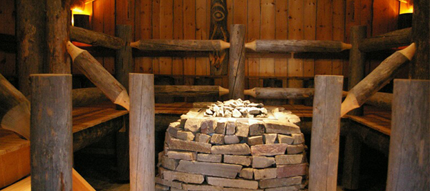 Loftsauna von innen in der Saunalandschaft im Freizeit- und Sportzentrum Halberstadt