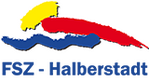 Logo des Freizeit- und Sportzentrum Halberstadt, mit blauer Schrift