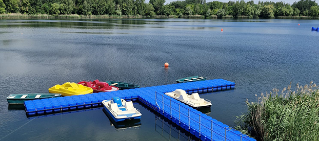 Bootssteeg am Halberstädter See