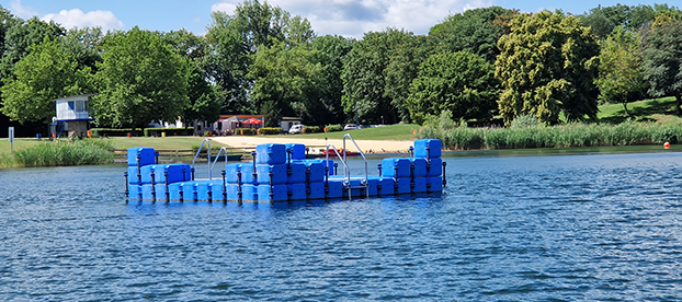 Badeinsel auf dem Halberstädter See